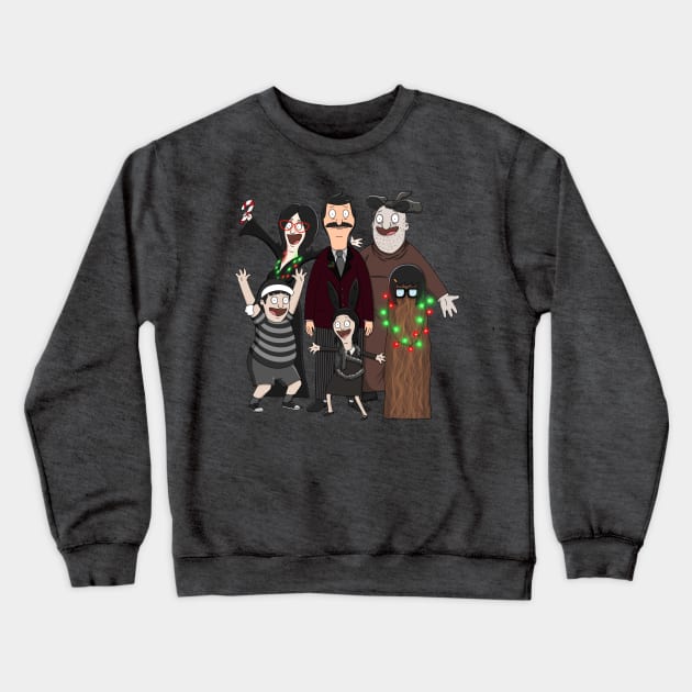 Christmas Burgers Addams Family Crewneck Sweatshirt by Tommymull Art 